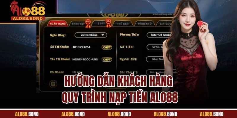 Hướng dẫn khách hàng quy trình nạp tiền Alo88